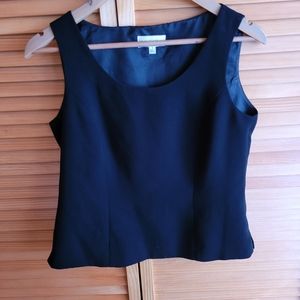 Black formal top on zip